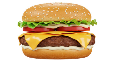 Isolated Classic Cheeseburger