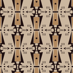 Seamless hand drawn, geometric, abstract pattern.  Watercolor geometric, pattern for fabric, apparel. Unique abstract, geometric design. Modern wallpaper, carpet, shawl, scarf, etc pattern background.