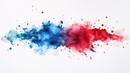 Fototapeta premium Creative Expression Through Vibrant Watercolors on Pure White