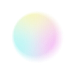 CMY color gradient grain circle isolated on white background. 