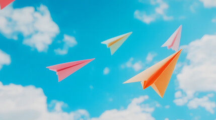 sky, kite, blue, flying, fun, wind, summer, red, fly, cloud, toy, leisure, sun, clouds, green, high, air, fair, white, ride, colorful
