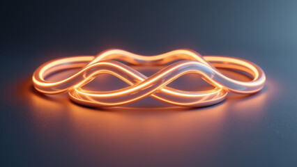 Naklejka premium Intricate LED light sculpture in a futuristic setting.