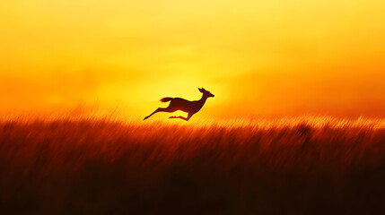 Fototapeta premium animal, silhouette, sunset, vector, nature, illustration, horse, sun, desert, landscape, tree, sky, wild, camel, black, kangaroo, mammal, deer, animals, safari, summer, wildlife, grass, sunrise, hallo