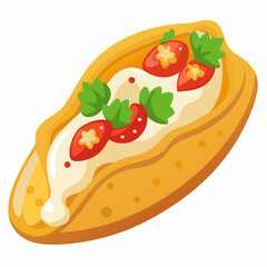 spicy curry chicken flatbread with yogurt drizzle