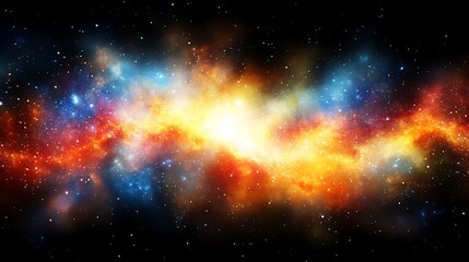 Obraz premium Cosmic Nebula Colorful Starscape Celestial Wonder