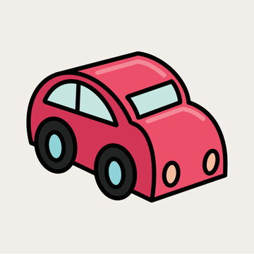 Red Car Vector Illustration