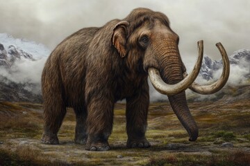 Obraz premium Columbian Mammoth - The Majestic Megafauna of North America during the Ice Age