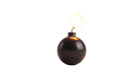 Photo of black bomb isolated on transparent background.png