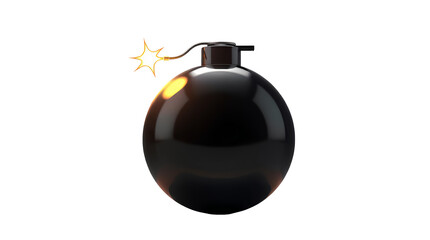 Photo of black bomb isolated on transparent background.png