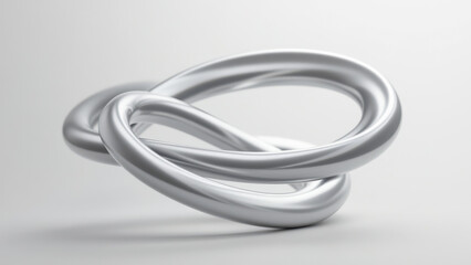 Fototapeta premium A sleek, silver high-tech bracelet with a minimalist design.