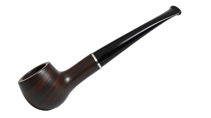 Photo of vintage wooden smoking pipe isolated on transparent background.png