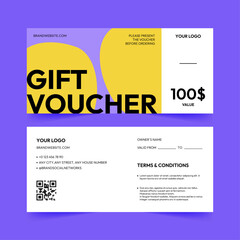 Gift Voucher Design Abstract Card for Promotions and Offers