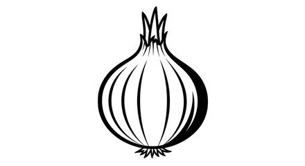 An onion on a white background

