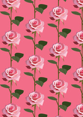 Rose Illustration pattern