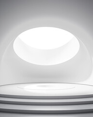 White hall, cosmetic or skincare background illustration