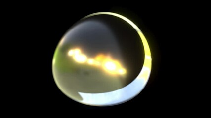3d, organic glass sphere able to loop endless 4k - Powered by Adobe