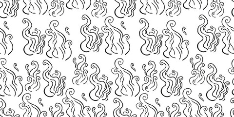 Seamless pattern with flame in hand drawn style. Element for decoration design mail posts postcards poster print invitation background backdrop wrapping wallpaper banner textile