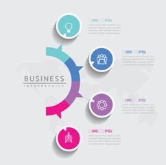Vector business Presentation Connecting Steps Infographic Template