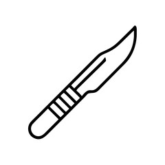 Obraz premium Scalpel tool illustration in black and white