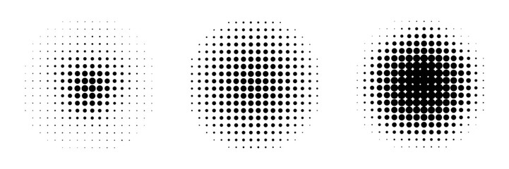 Halftone dots circle background. Stock vector