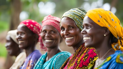 Female community leaders smiling together as they celebrate achievements and growth