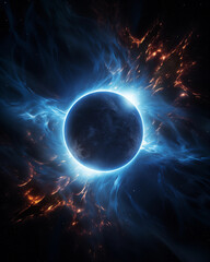 Solar eclipse image, blue ring tone