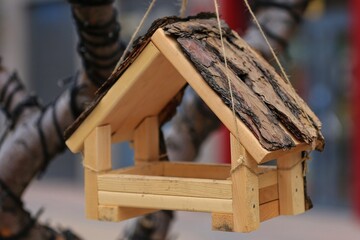 bird house in winter