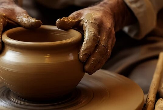 Discovering the art of pottery at a local workshop in the countryside