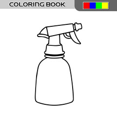 Water spray vector lines for kids to color