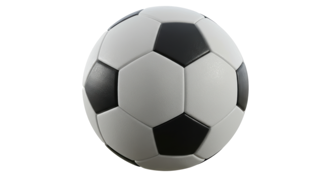 Isolated Classic Black and White Soccer Ball