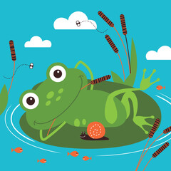 Kids Frog In The Pond