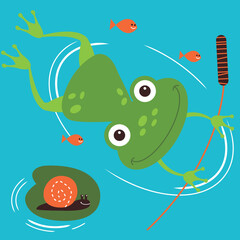 Kids Frog In The Pond