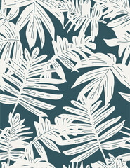 Palm leaf  tropical floral pr...