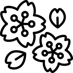 sakura line icon