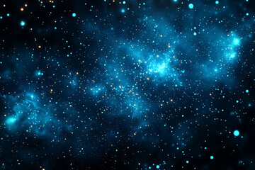 Naklejka premium mesmerizing abstract background featuring glowing blue stars and cosmic elements, creating sense of depth and wonder in universe. Perfect for sci fi themes