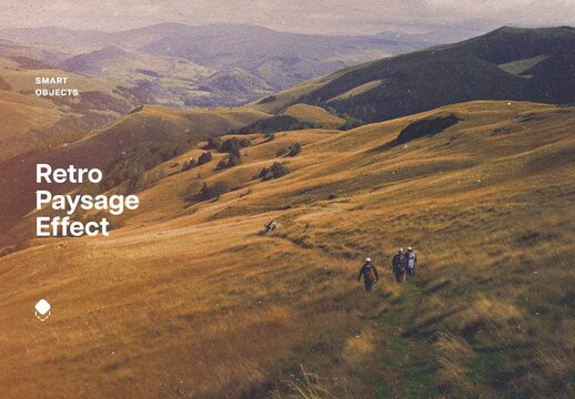 Vintage Landscape Template Mockup