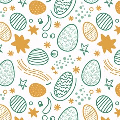 A playful and whimsical Easter egg-themed seamless pattern
