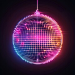 Obraz premium Disco ball astronomy lighting outdoors.