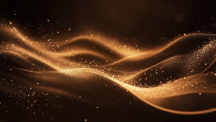 Golden abstract wave design