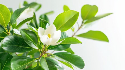 Obraz premium Blooming magnolia flowers in a serene indoor environment photography natural beauty close-up view