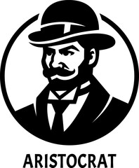 Aristocrat. A man in a coat and a hat.