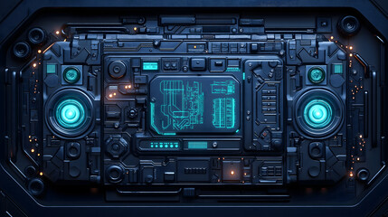 Fototapeta premium Futuristic Tech Panel
