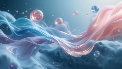 Fluid motion artistry abstract space digital artwork ethereal environment vibrant color palette surreal concept
