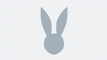 Obraz premium Abstract Animal Ears Design Minimalist Silhouette of Bunny Features for Creative Projects