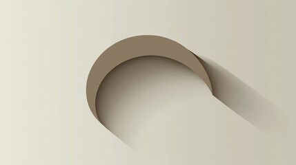 Abstract Curved Form with Soft Shadows and Neutral Tones