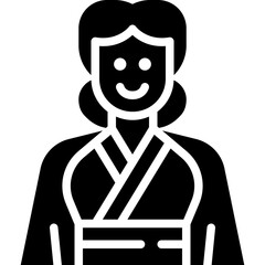 kimono solid icon