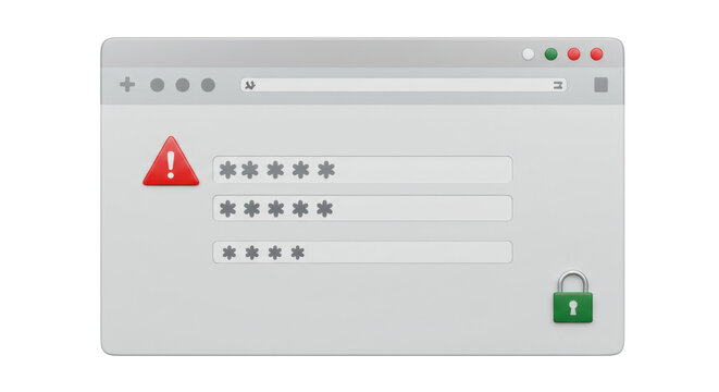 Isolated Browser Window Showing a Password Error Message