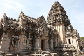 Naklejka premium Thailand Phimal Temple on a cloudy spring day