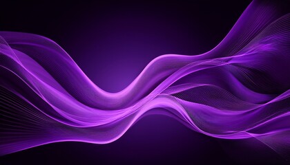 purple waves flowing on a dark background