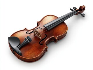Elegant Wooden Violin Designed for Classical Music Performance and Artistic Expression in Studio Setting